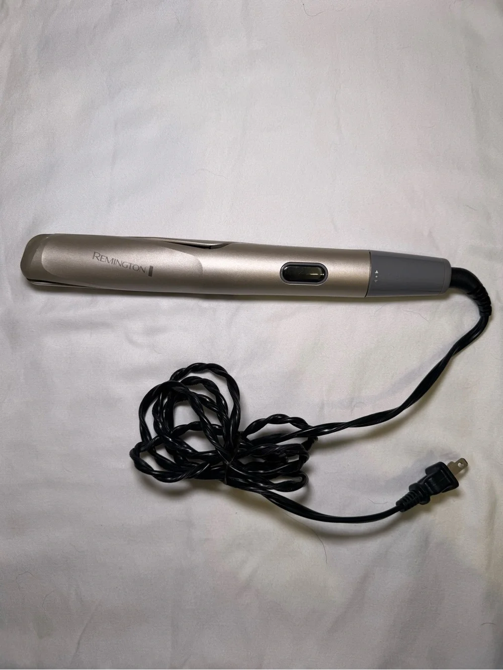Remington Gold-Tone Ceramic Hair Straightener with Gray Trim